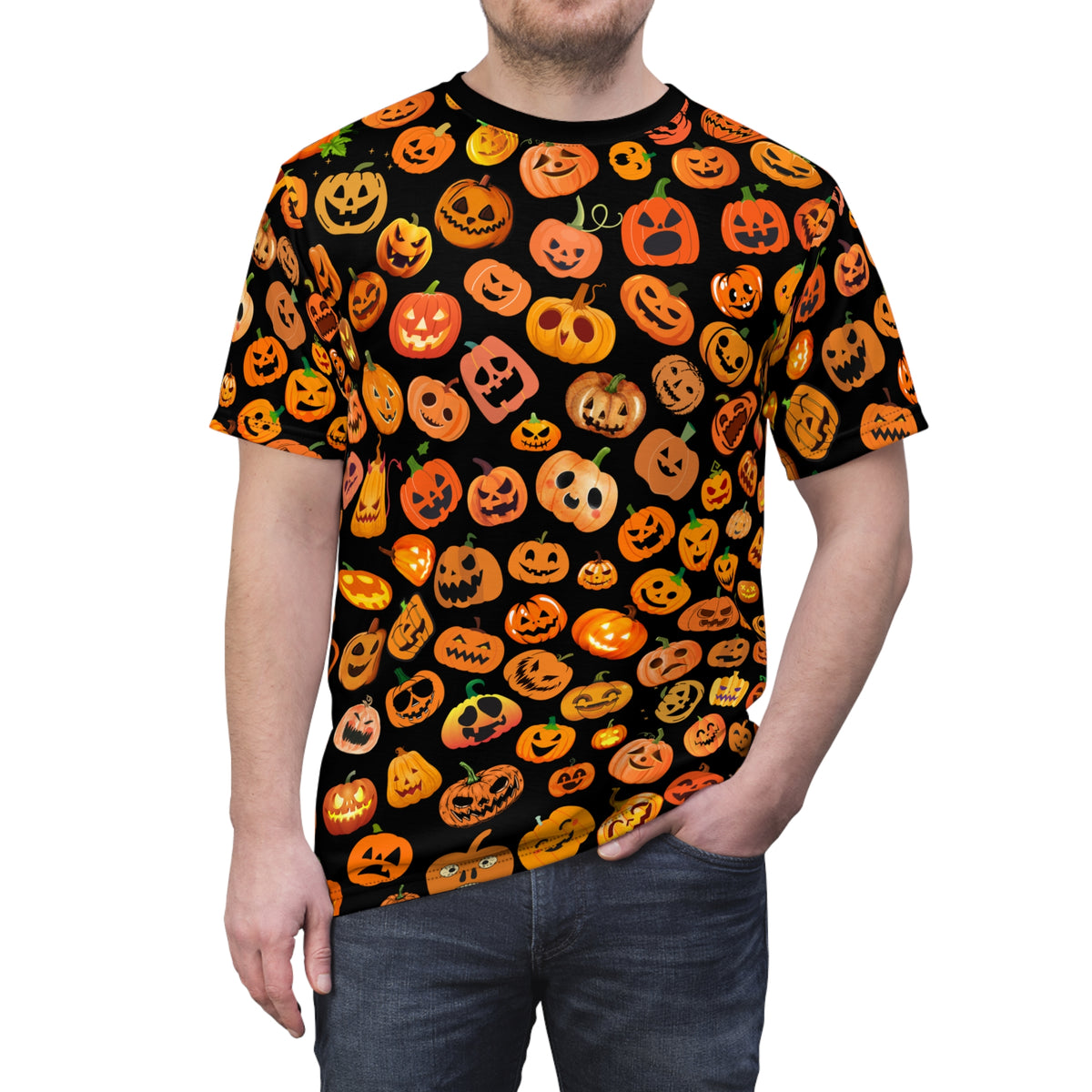 Pumpkin Patch Party: All-Over Print Unisex Cut & Sew Tee