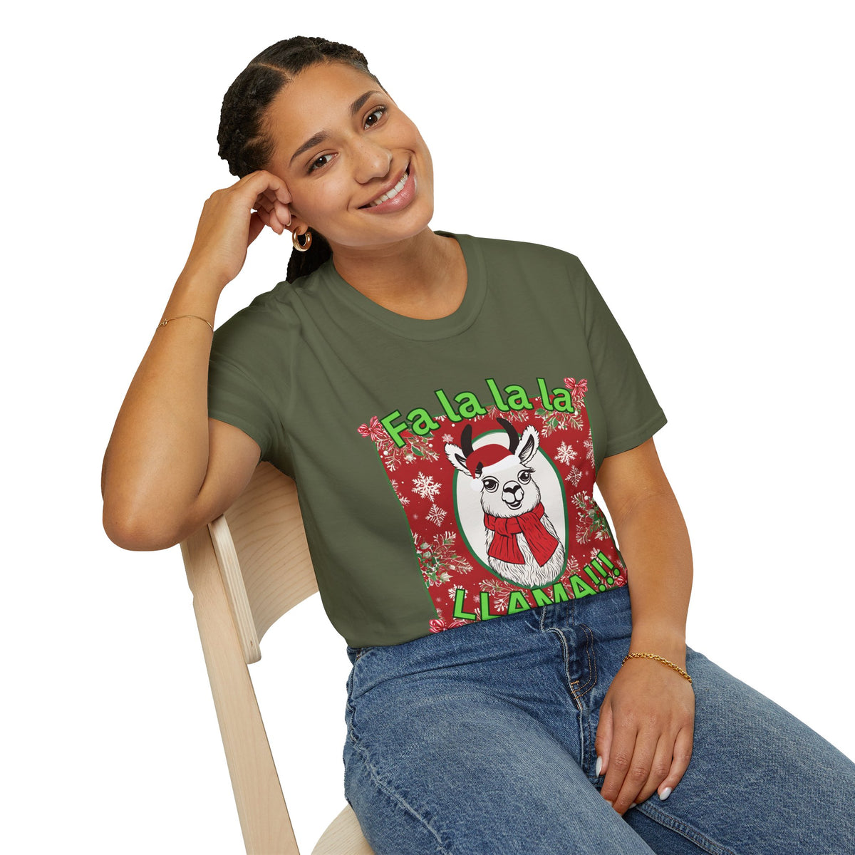 Fa La La La LLAMA! Christmas T-Shirt